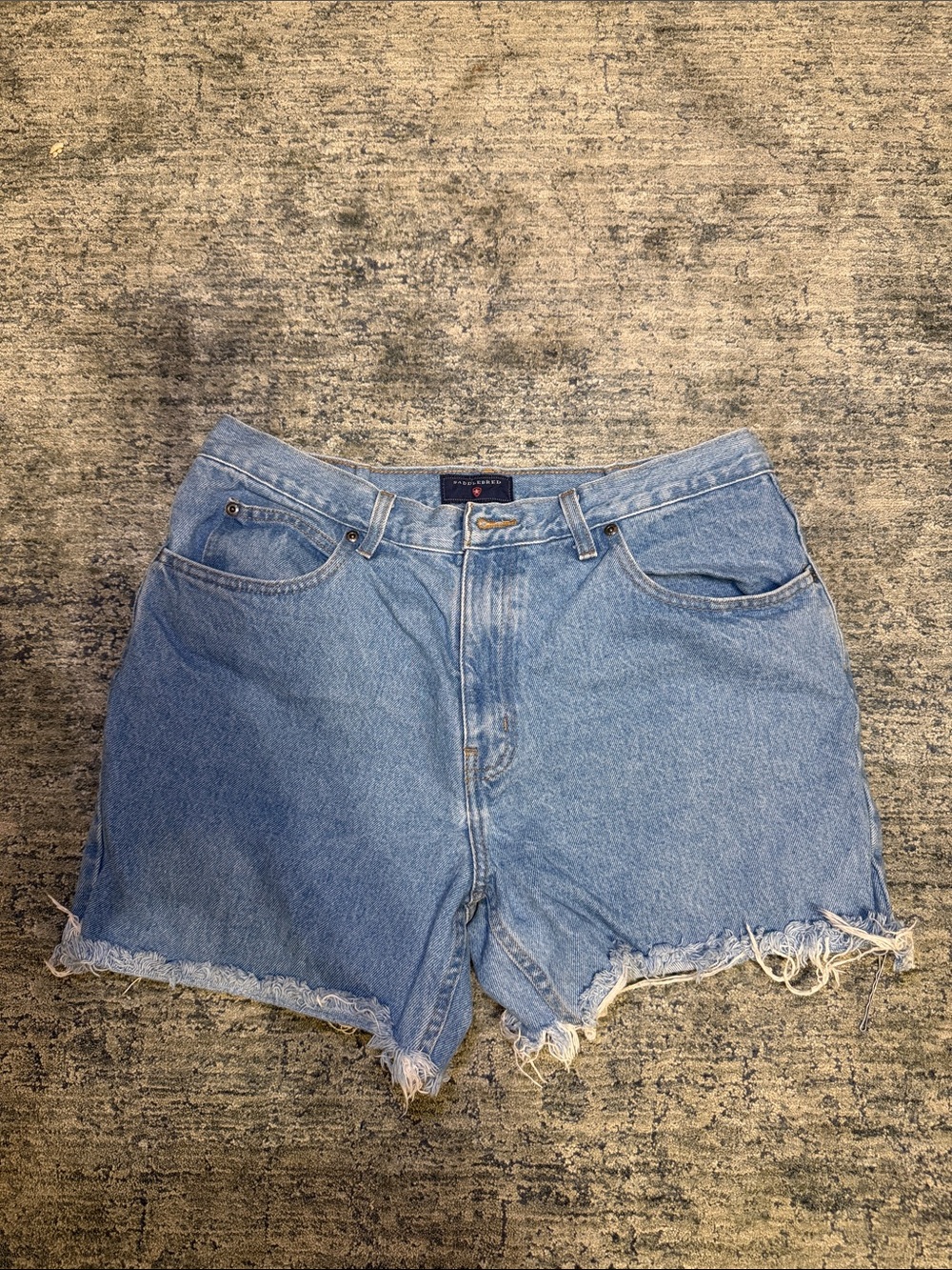 Saddlebred Light Wash Denim Cutoff Shorts